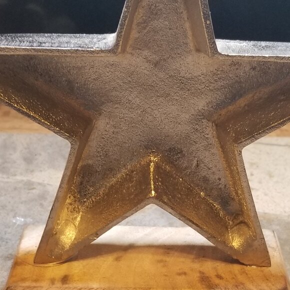 Star Table Accent.. Many Uses !!! Awards Decoration ..Solid wood base NIB - Picture 5 of 11